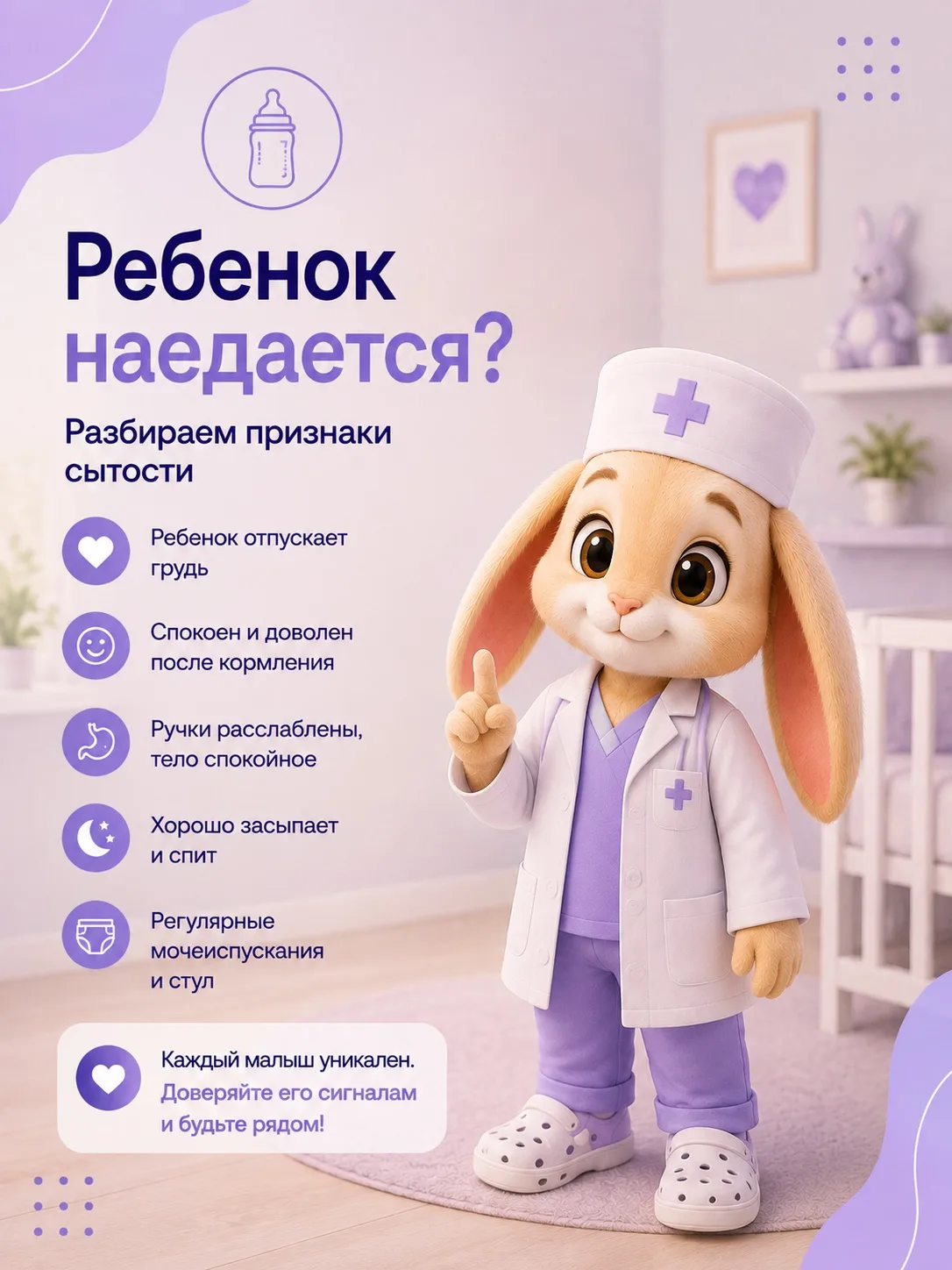 👶 Ребенок наедается? Разбираем признаки сытости.