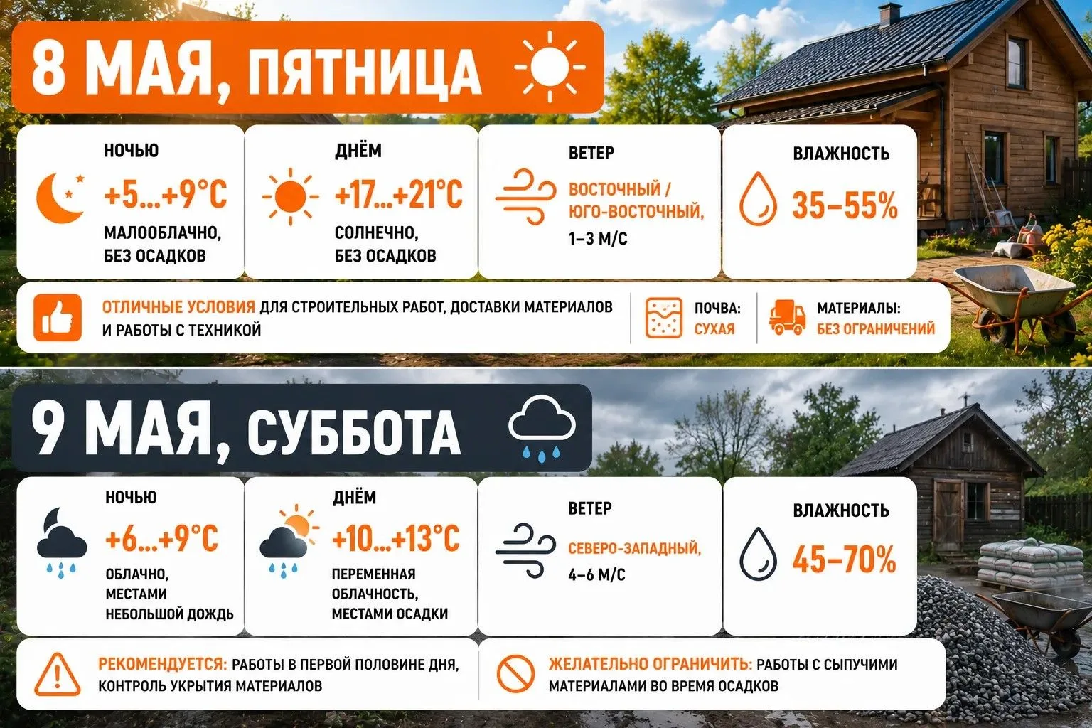 🗓 8–9 мая | Пермь и Пермский край

  🔄 Погода от АКБ-Логистик — коротко и по делу 👇

━━━━━━━━━━━━