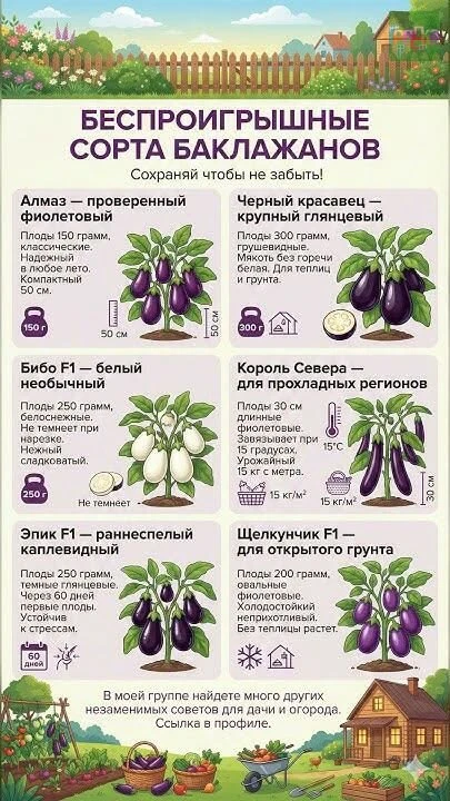 🌿 **Беспроигрышные сорта баклажанов: выращивайте урожай без хлопот!**