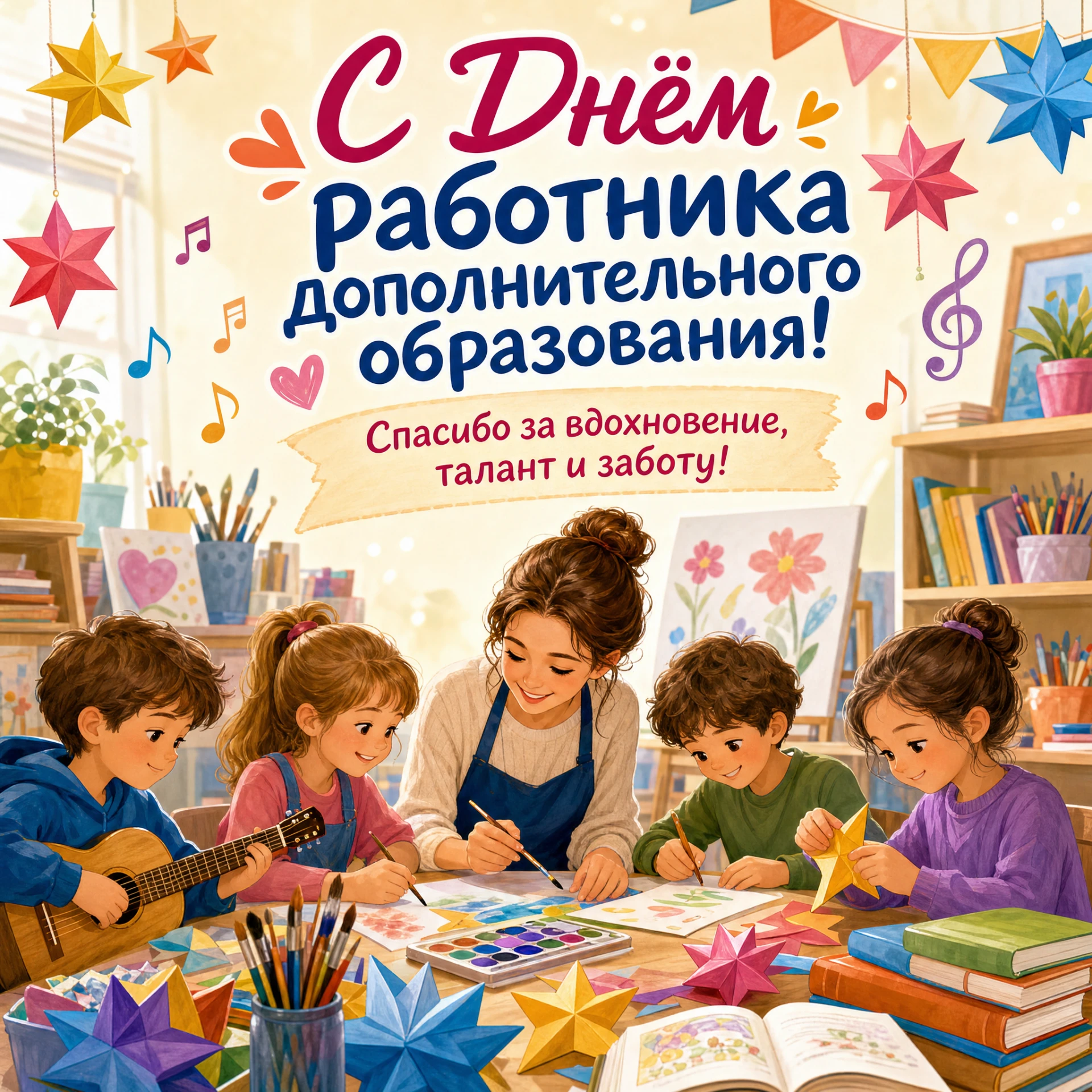 С Днём работников дополнительного образования! 🎨🎭