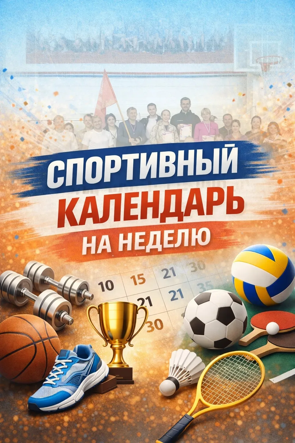 Актуальное расписание спортивных событий.  🏐Турнир по волейболу среди девочек 2012 г.р. и младше - 7