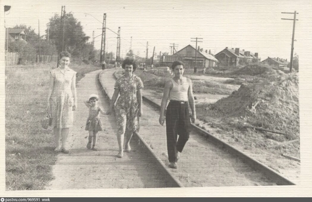 Начало Фрязинской ветки от станции Болшево, ~1962 год