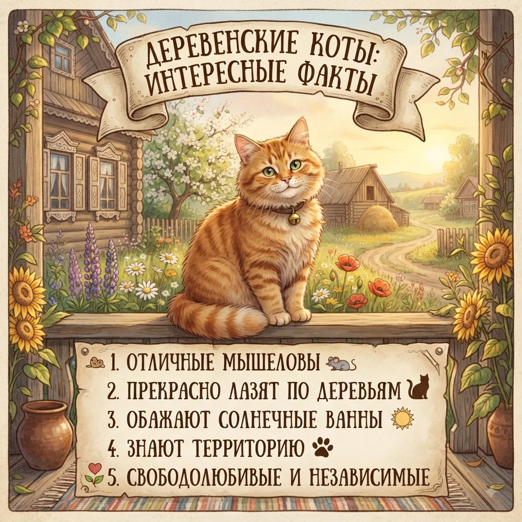 Деревенские коты: Невидимые стражи наших домов!🐈🐈‍⬛🐱🦁