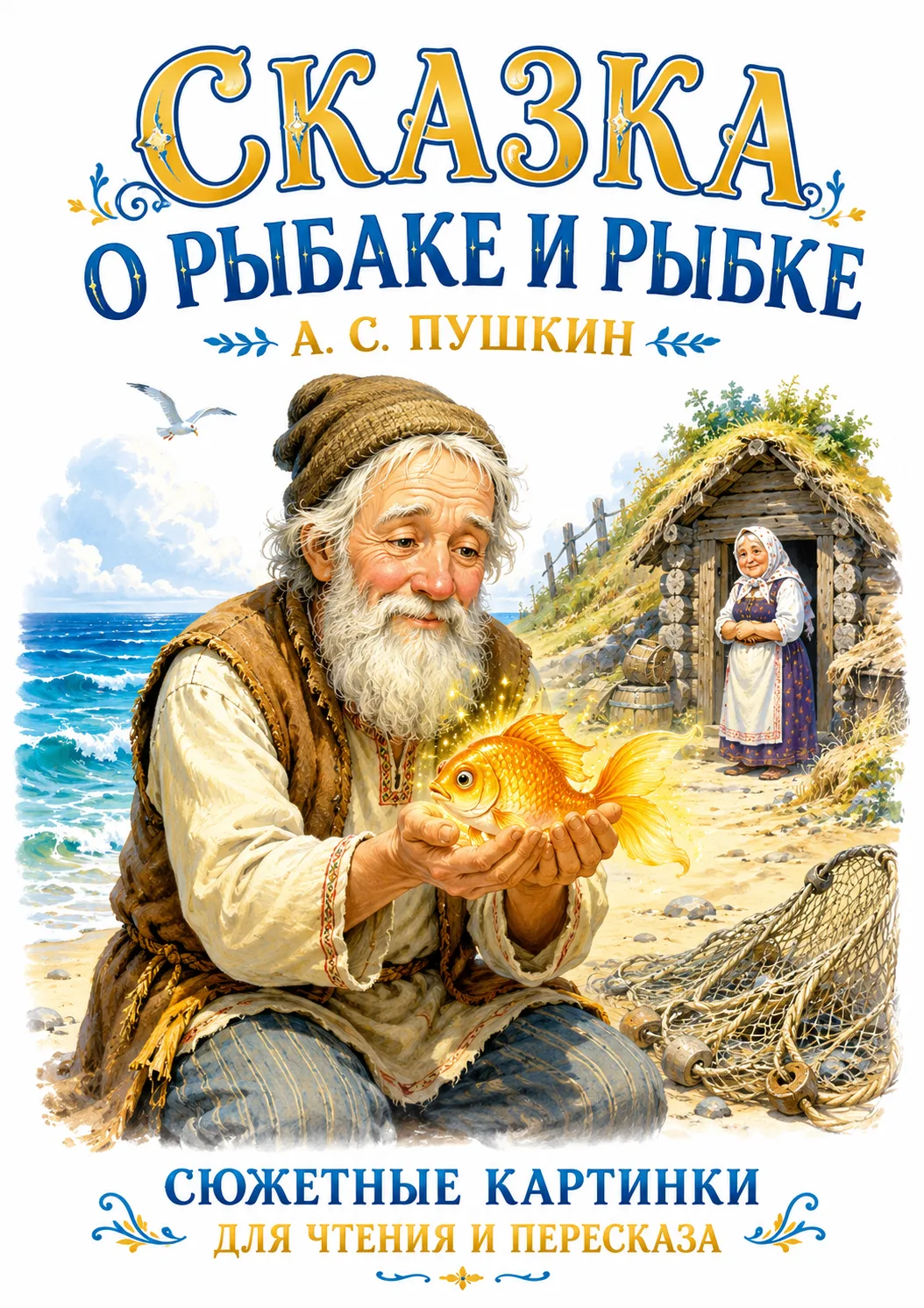 📖 «Сказка о рыбаке и рыбке» — читаем и рассматриваем!