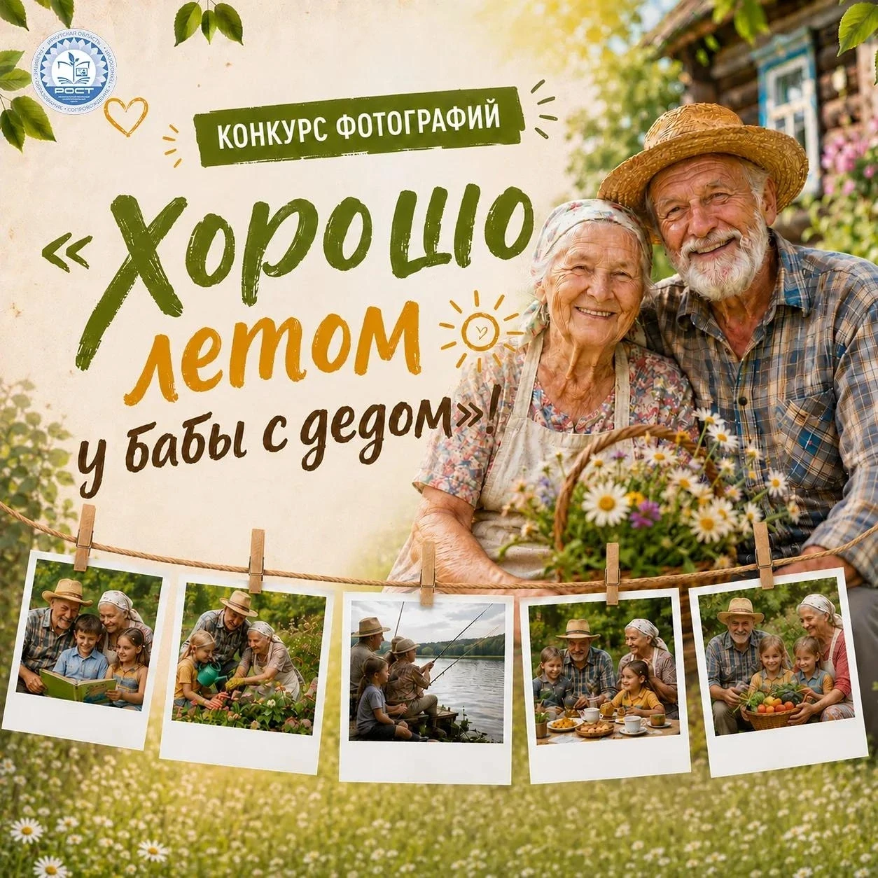 Центр «РОСТ» приглашает принять участие в творческом конкурсе фотографий «Хорошо летом у бабы с дедо