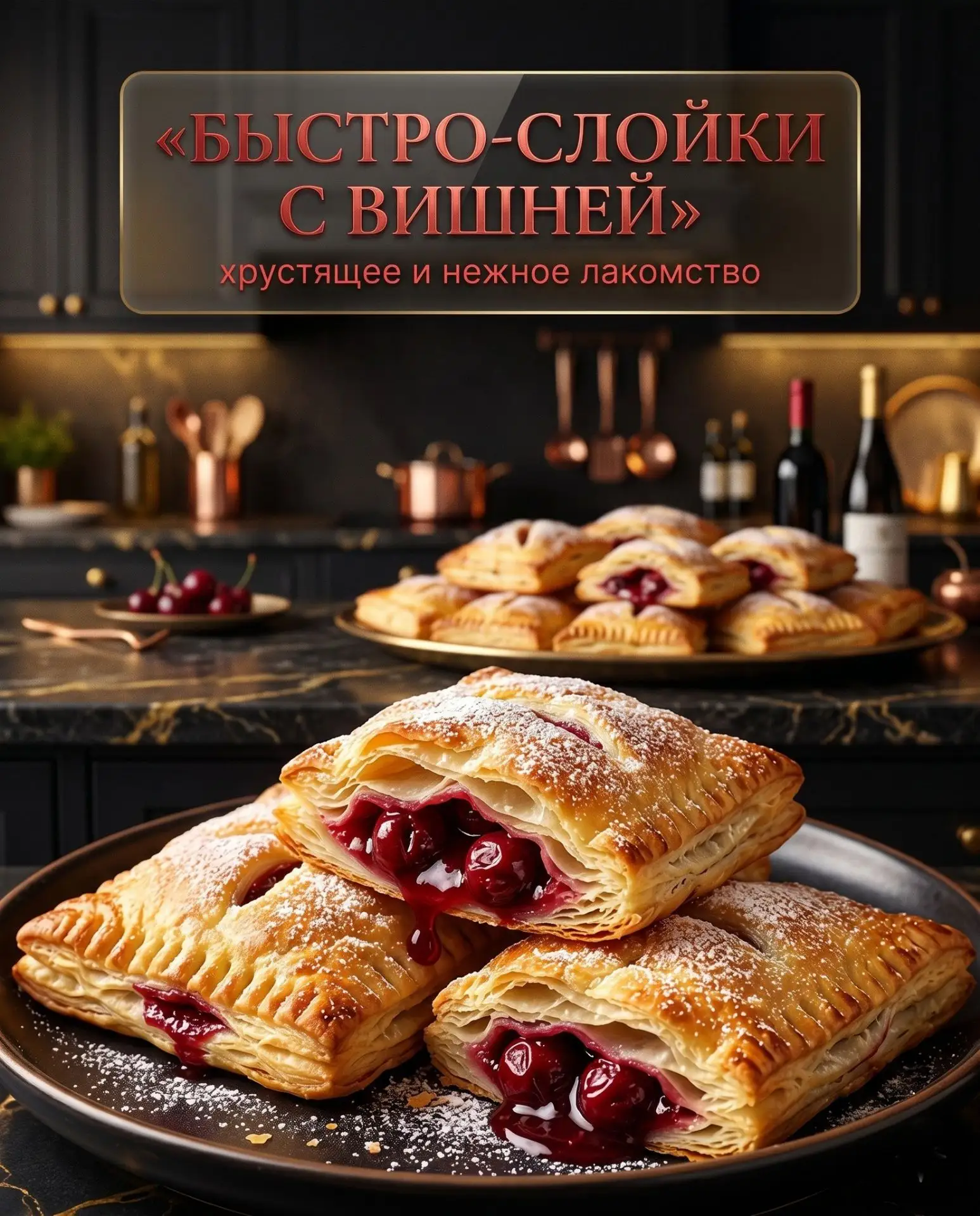 🍒 Быстро-слойки с вишней