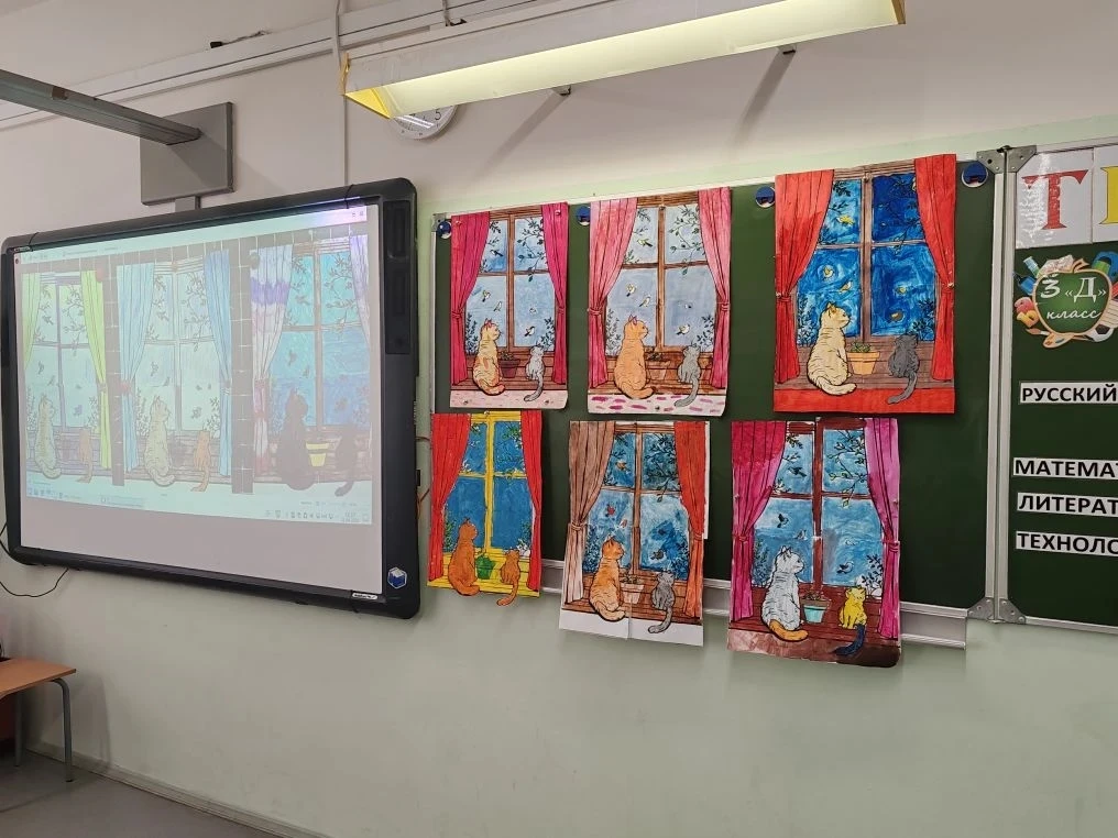 🎨 Творческая мастерская в 3 «Д» классе!  На уроке изобразительного искусства ребята превратились в н
