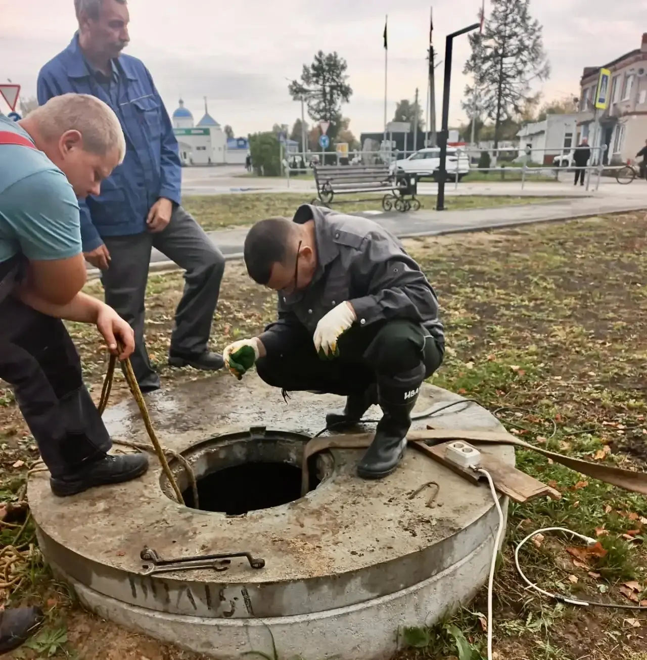В селе Дмитровский Погост м.о. Шатура специалисты Мособлводоканала установили новый пож...