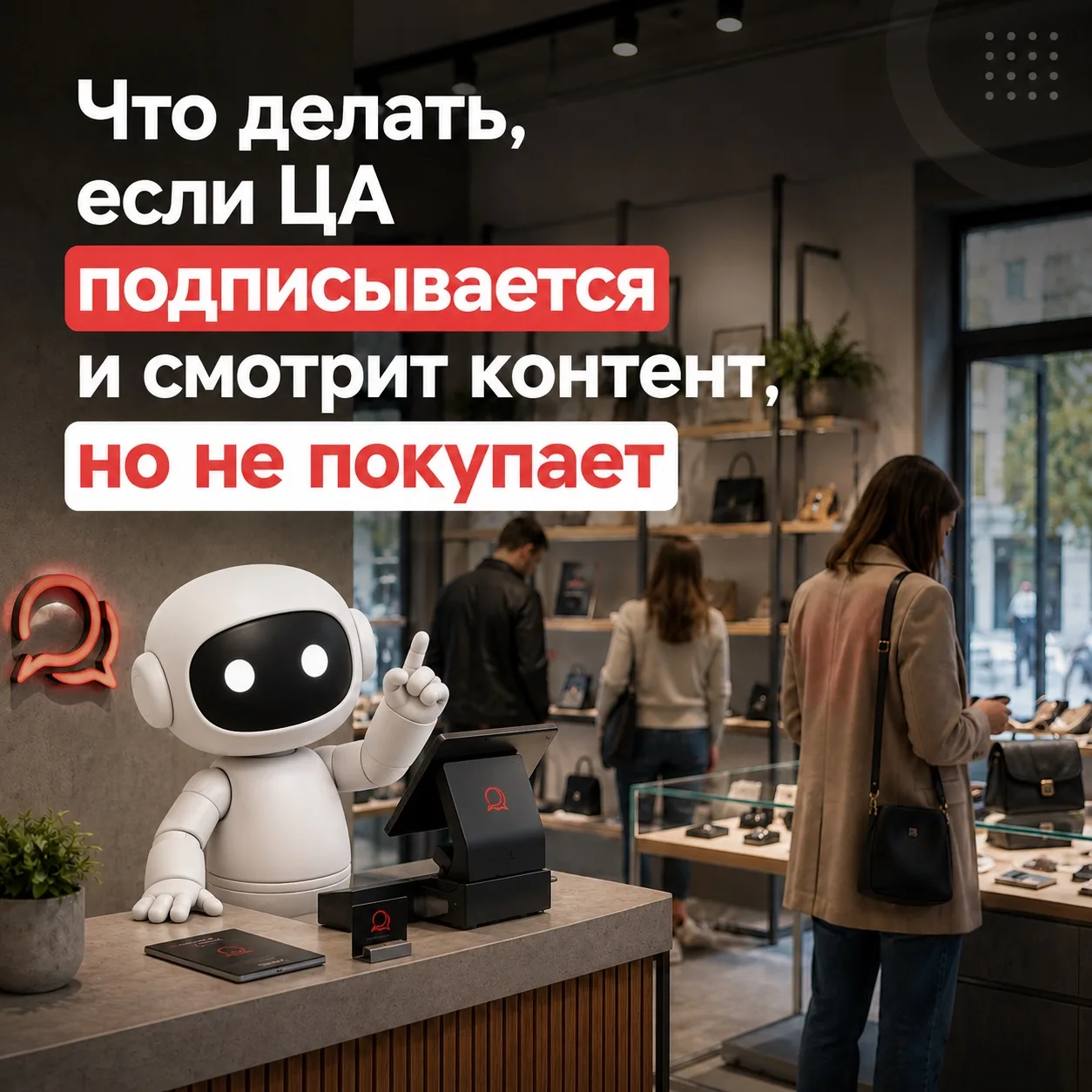 Люди смотрят контент, подписываются, но не покупают. Что делать? 🤔