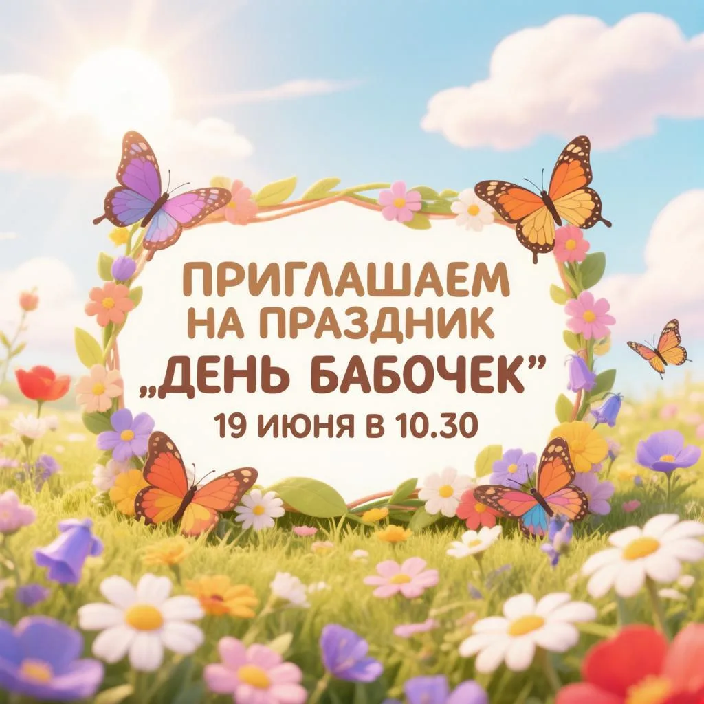 Ждем всех любителей бабочек и желающих повеселиться на спортивной площадке! Костюмы баб...