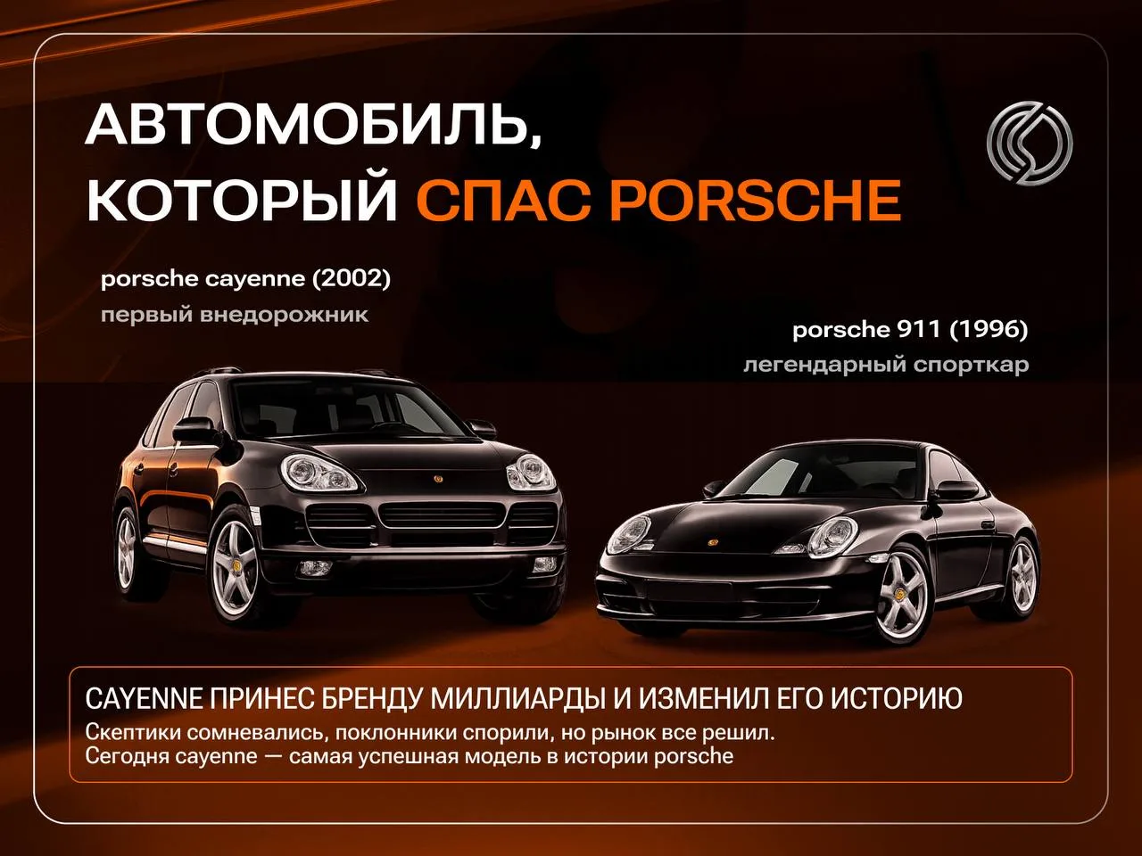 🚘Автомобиль, который спас свой бренд

Скажем по секрету 🤫 в начале 2000-х Porsche переживала непро