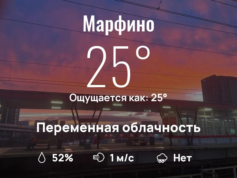 Что с погодой в Марфино?