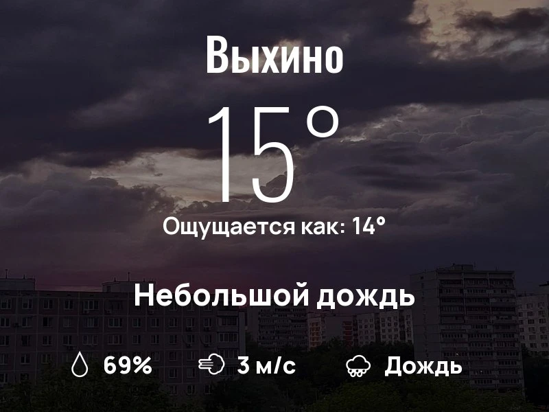 Что с погодой в Выхино?