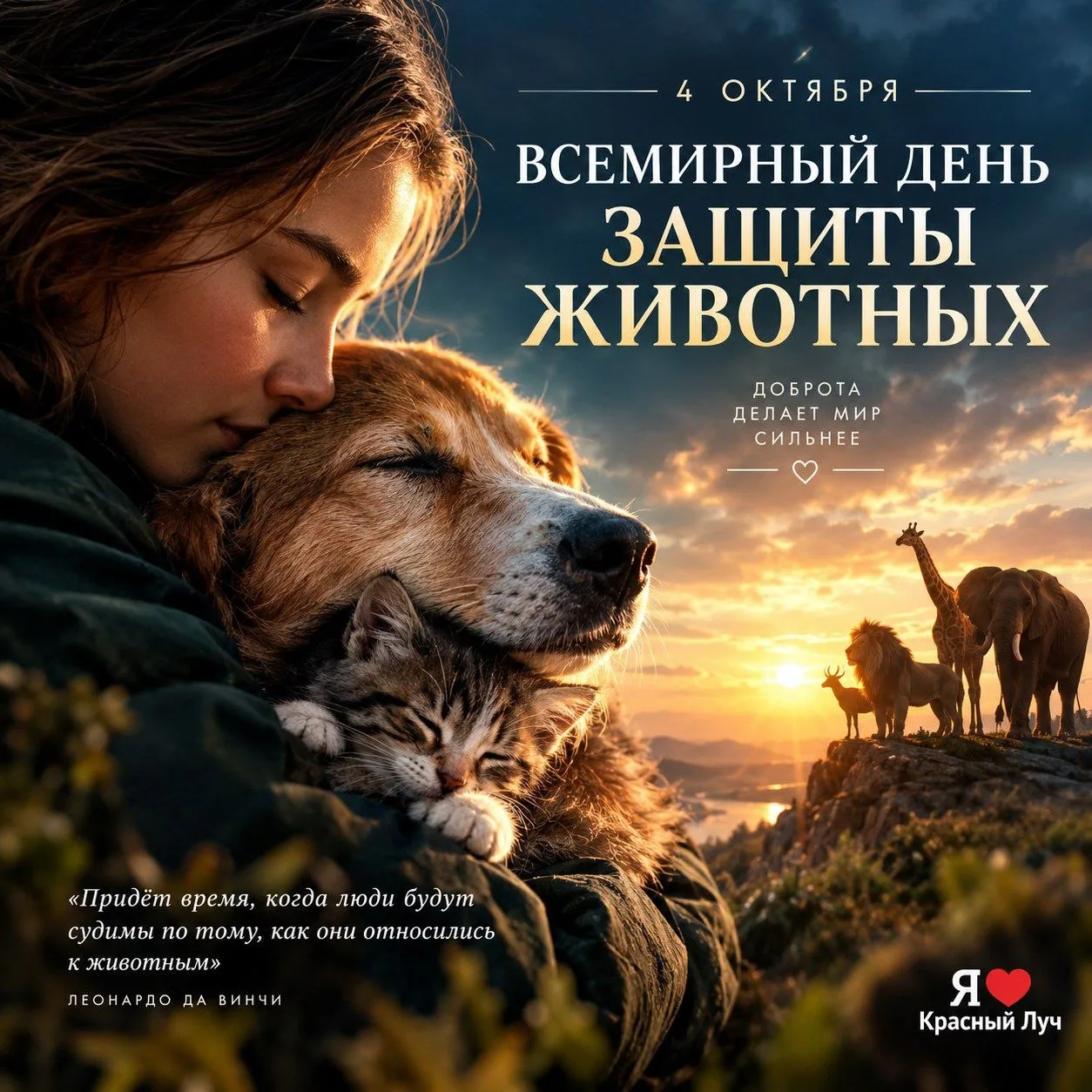 🐾 4 октября — Всемирный день защиты животных