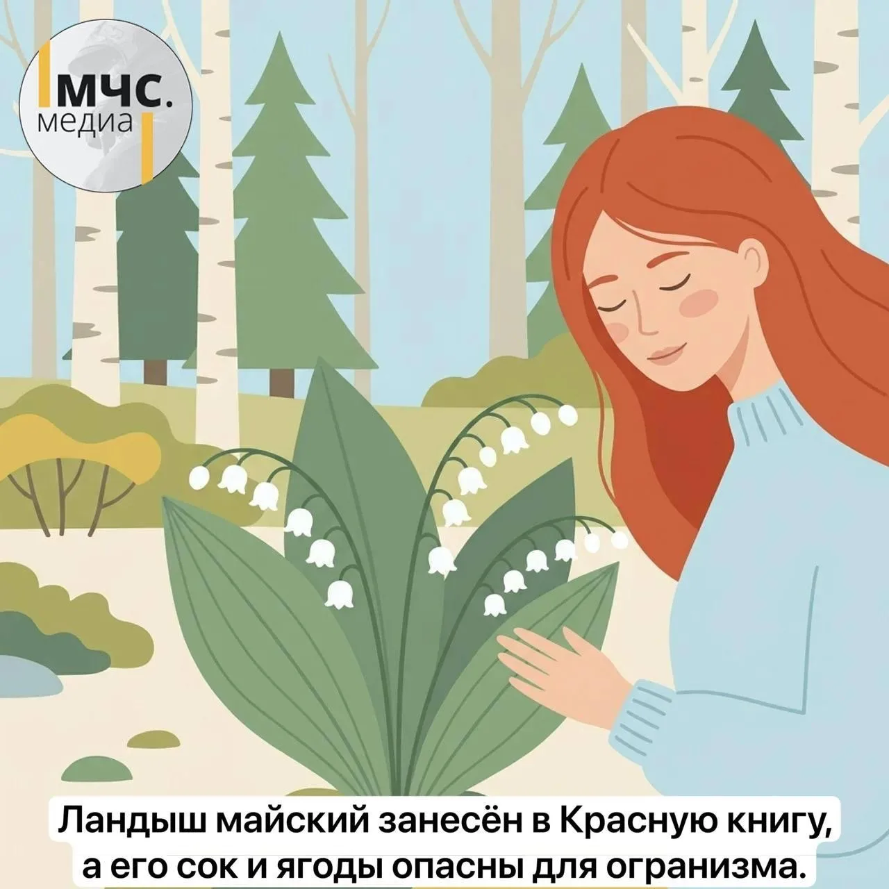 🍓 Лето – сезон ярких цветов, сбора ягод и грибов.

Будьте осторожнее❗️

🌸 МЧС делятся карточками с