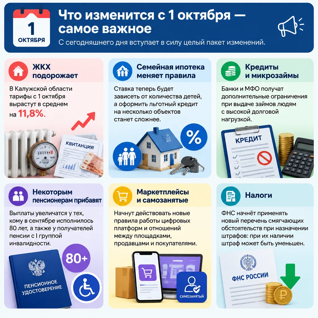 ❓Что изменится с 1 октября — самое важное