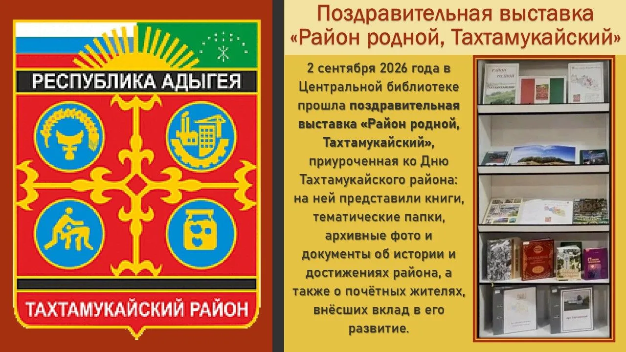 2 сентября 2026 года в Центральной библиотеке состоялась поздравительная выставка «Райо...