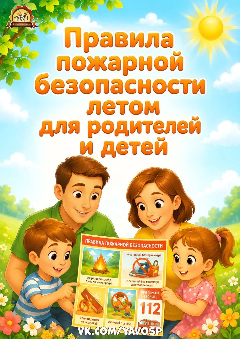 Правила пожарной безопасности летом для родителей и детей