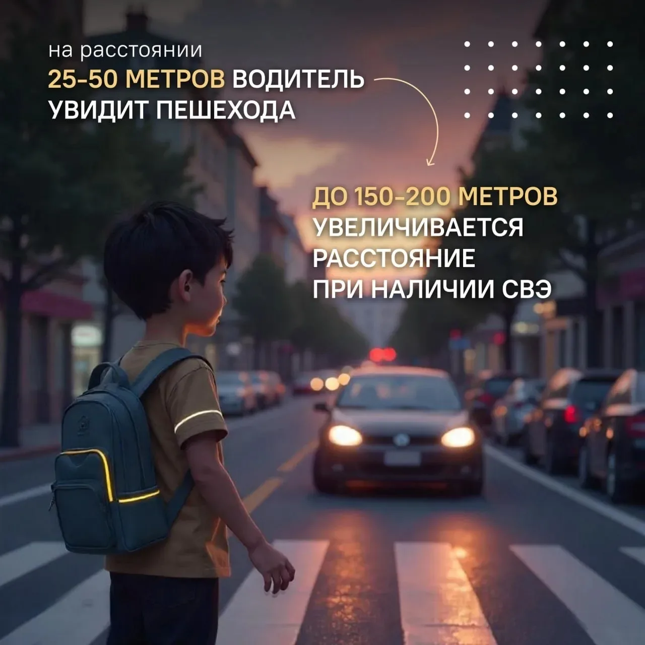 ✨ ПАМЯТКА: СТАНЬ ЗАМЕТНЫМ! ✨ От Госавтоинспекции Невского района  🚦 Зачем?  Фликер увеличивает видим
