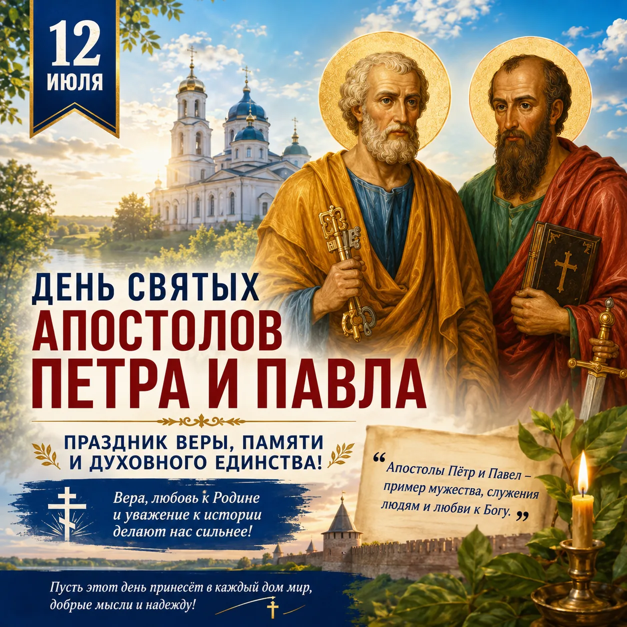 ⛪ День святых апостолов Петра и Павла — праздник веры, памяти и духовного единства