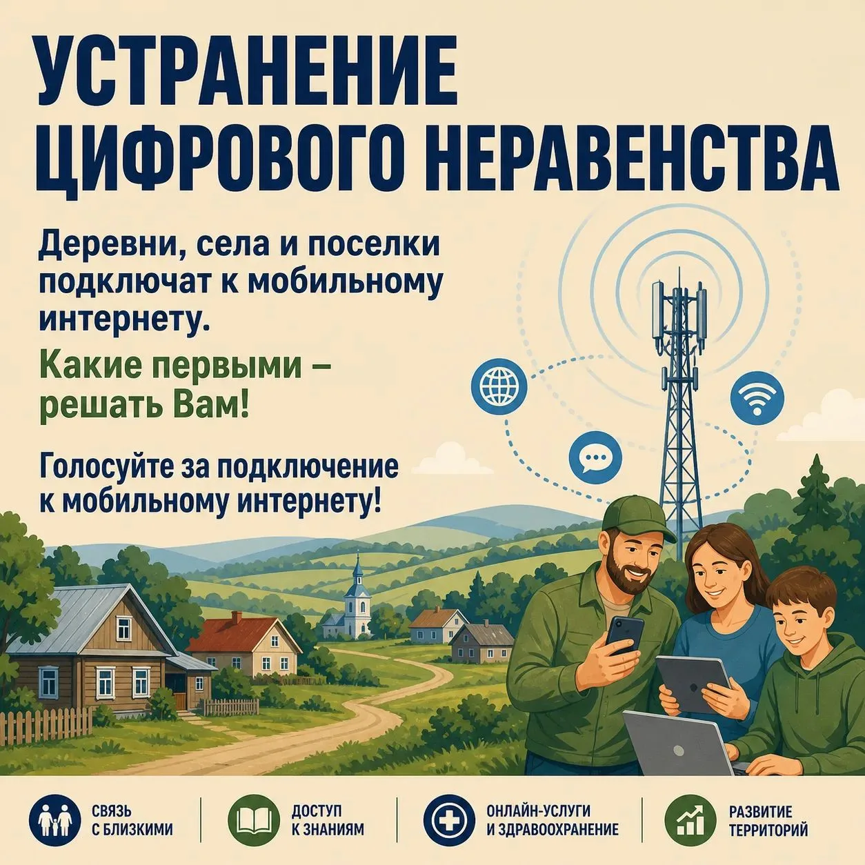 🌐 Хотите, чтобы в вашем селе или деревне появилась качественная мобильная связь?
