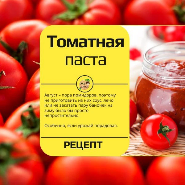 Рецепт томатной пасты🍅

🍅ИНГРЕДИЕНТЫ:
- Помидоры - 8 кг
👨🏻‍🍳ПРИГОТОВЛЕНИЕ:
1⃣Помидоры тщательно