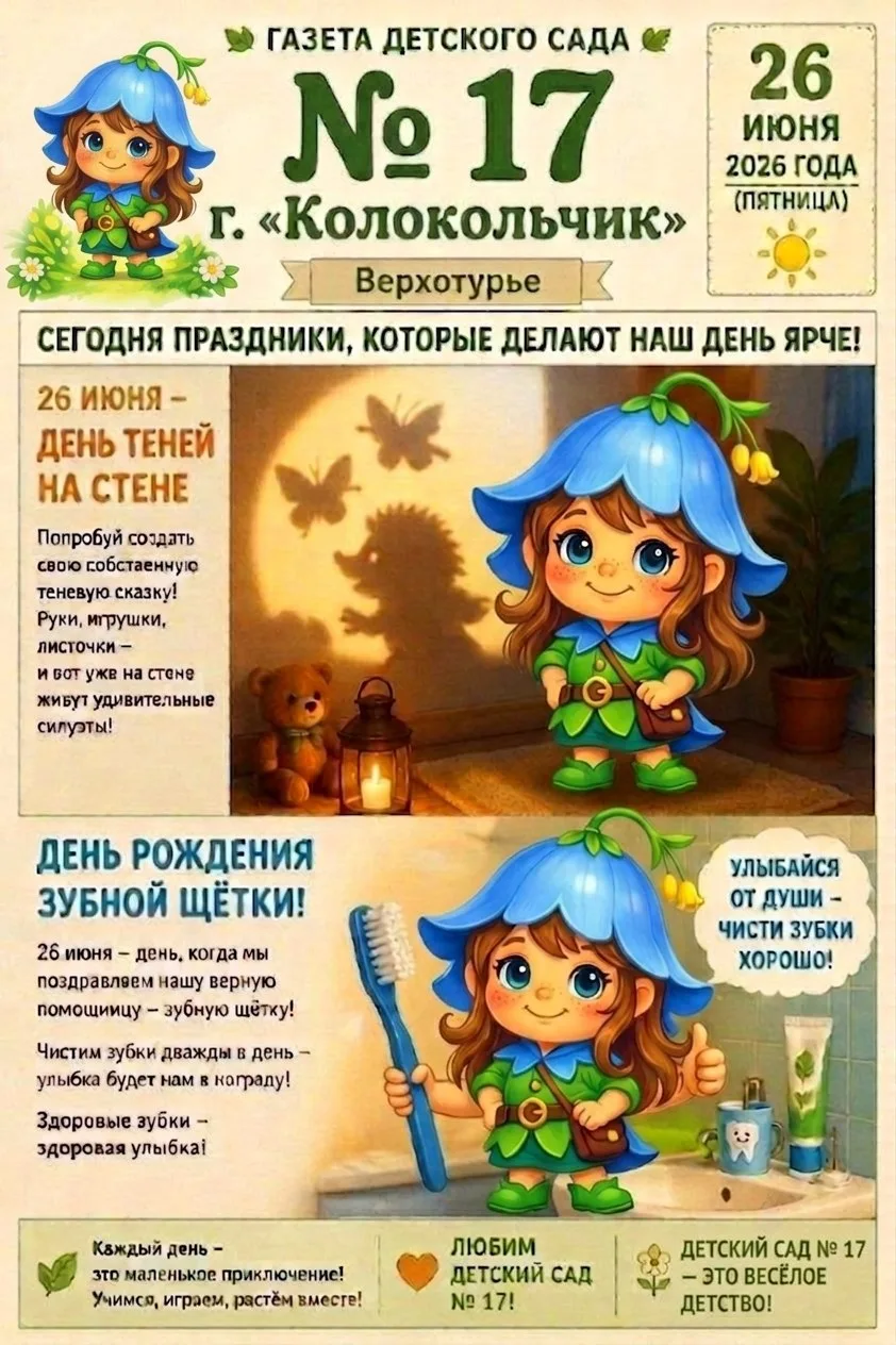 Доброе утро, друзья!

Сегодня праздники, которые делают наш день ярче. Каждый день это маленькое при