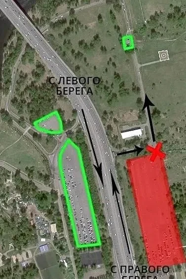 ❗️С сегодняшнего дня закрыты восточный проезд и парковка на острове Татышев.