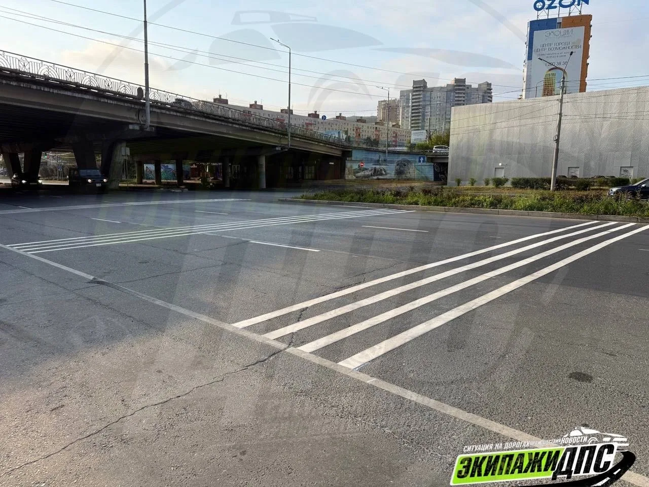 Во Владивостоке, в районе улицы Некрасовской, напротив ТГМУ, нанесли шумовую разметку.