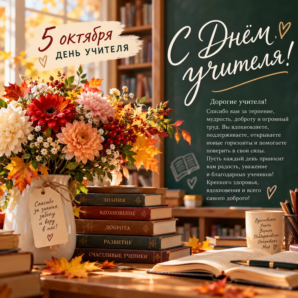 🍂📚5 октября — День учителя!📚🍂