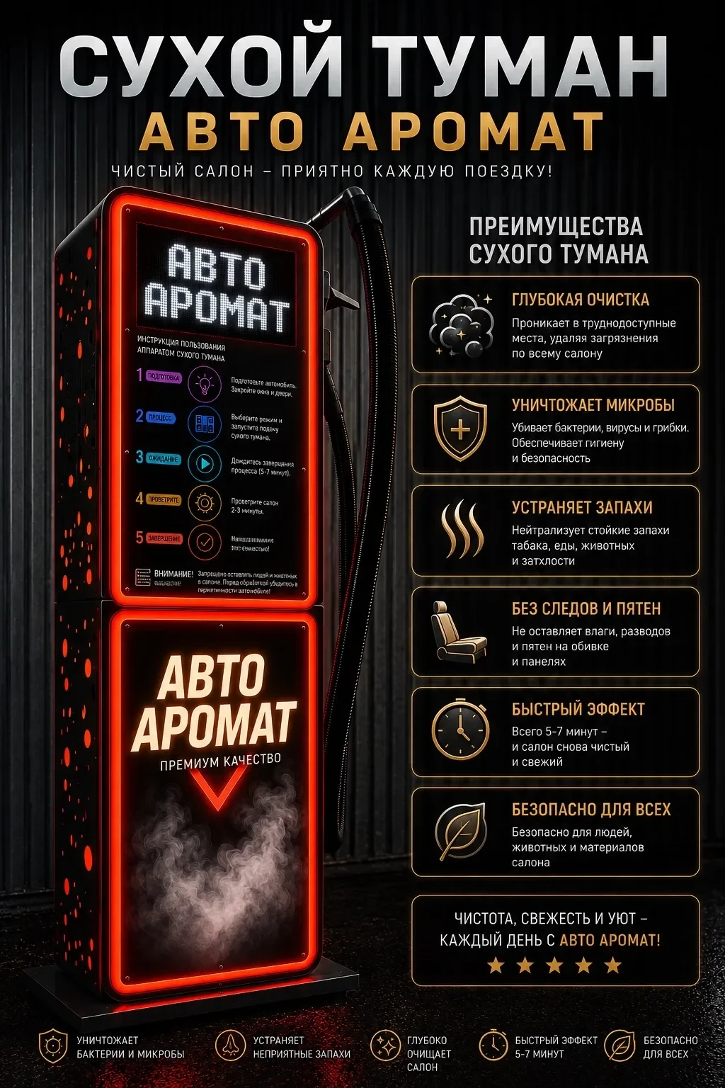 Новая услуга в Гае: сухой туман для салонов авто