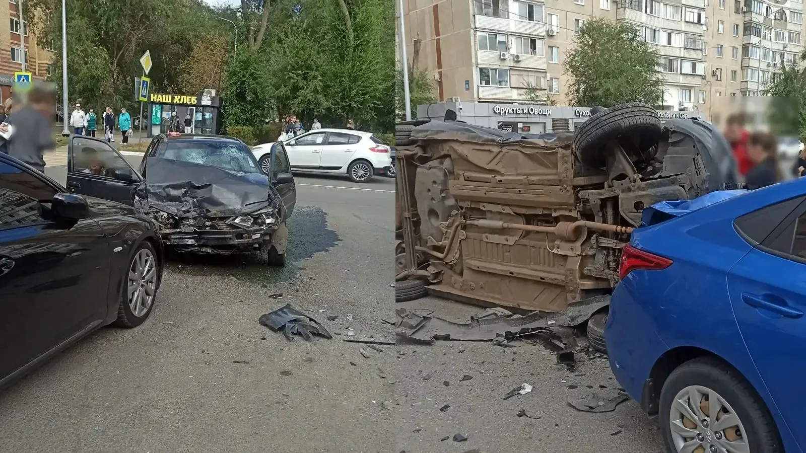 ❌❌ Хаос на проезде Нижнем: «Рено» врезался в «Нексию», протаранил «Хендай» и перевернулся