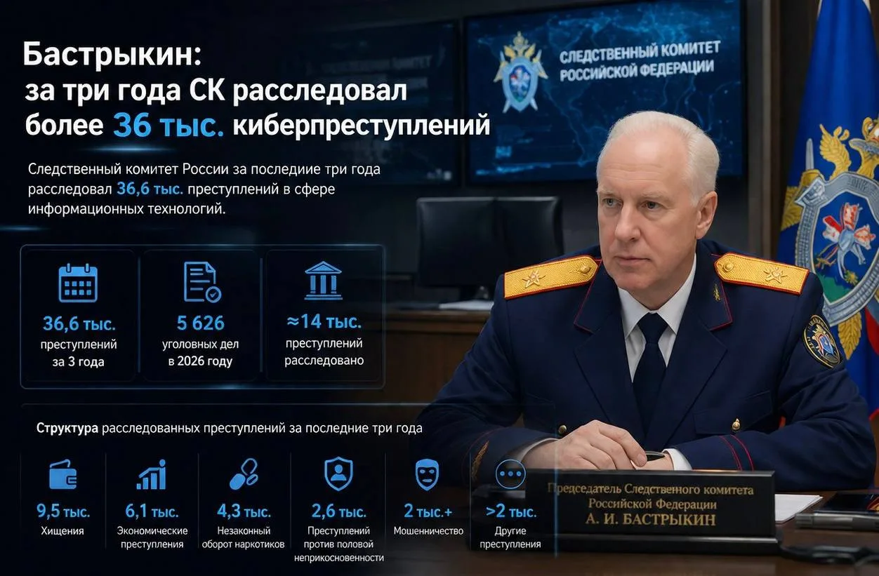 Бастрыкин рассказал о росте IT-преступлений через соцсети и против пенсионеров

Следственный комитет