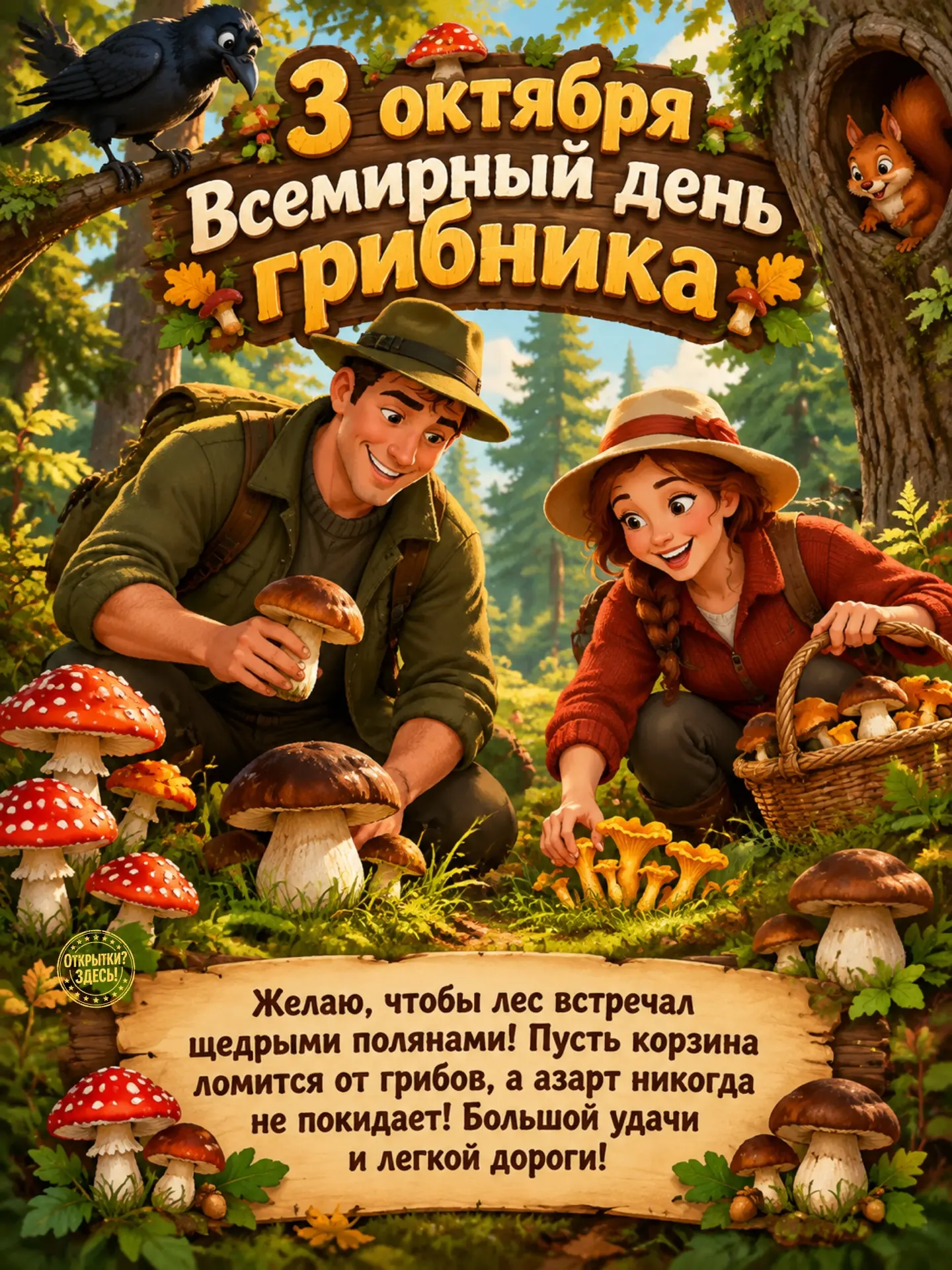 3 октября – Всемирный день грибника 🍄🍄‍🟫