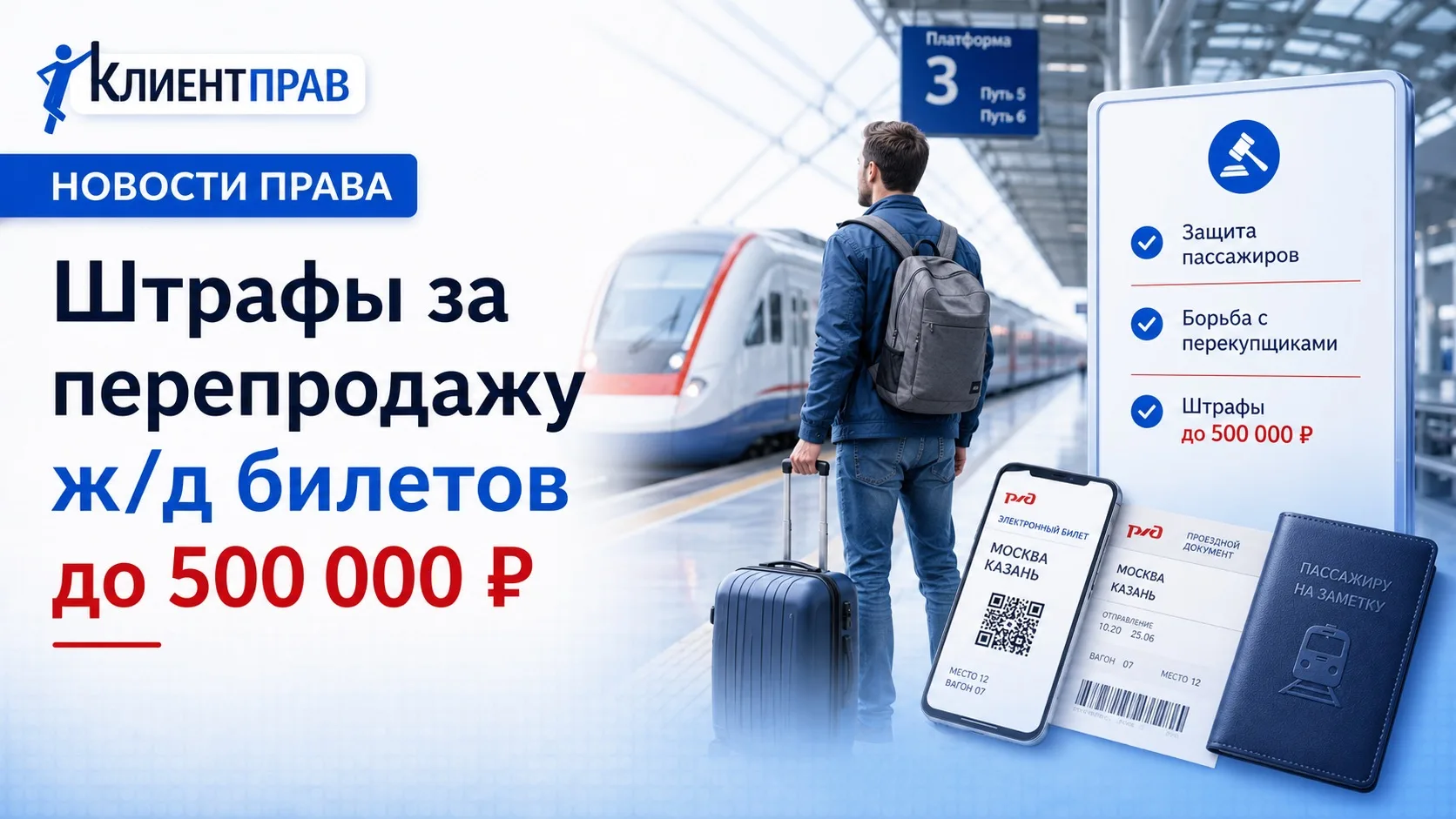 🚆 Перекупщиков железнодорожных билетов ждут штрафы до 500 тысяч рублей

Государственная Дума принял