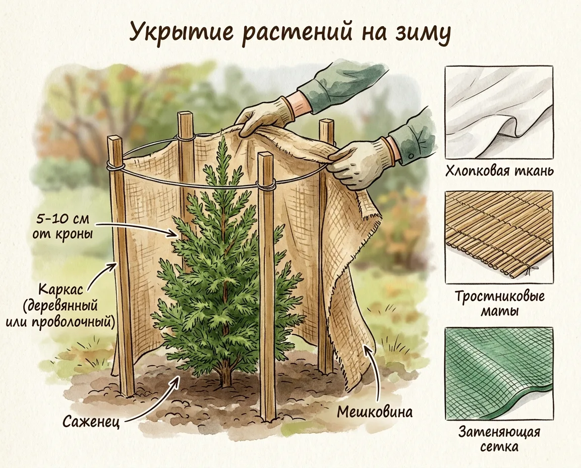 Как я защищаю хвойные от весенних ожогов — сохраняю зелень и красоту!