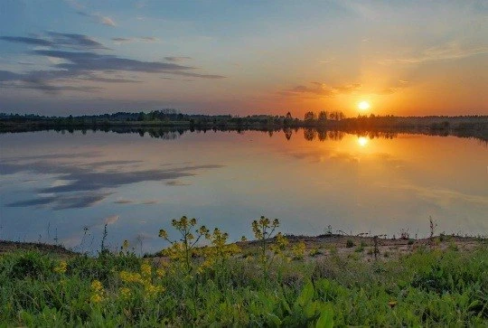 Закат на Филейском карьере Фото: Галина Новинская