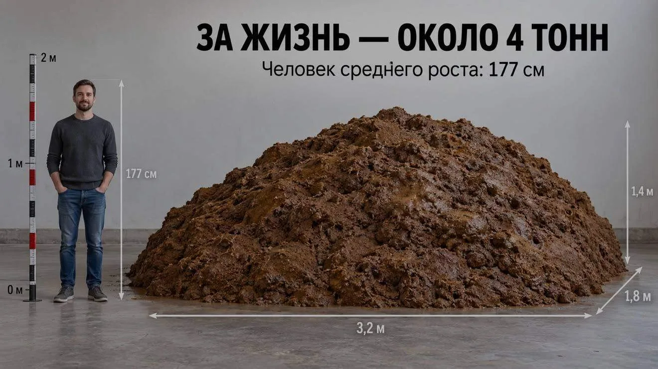 Прикиньте. За жизнь мы насираем вот такую кучу