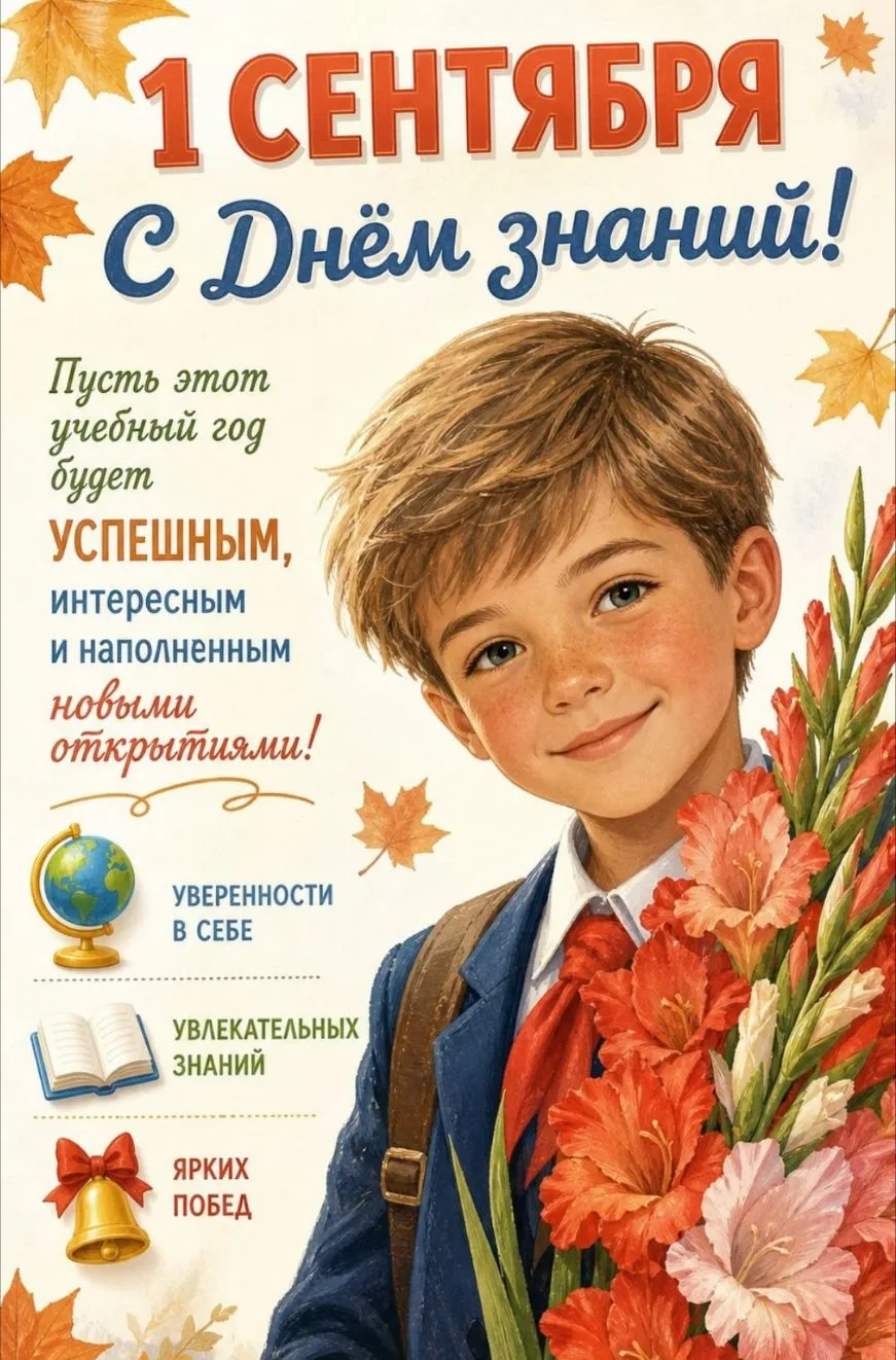 🎒 С Днём знаний, дорогие спортсмены, студенты, школьники и их родители! 🍁