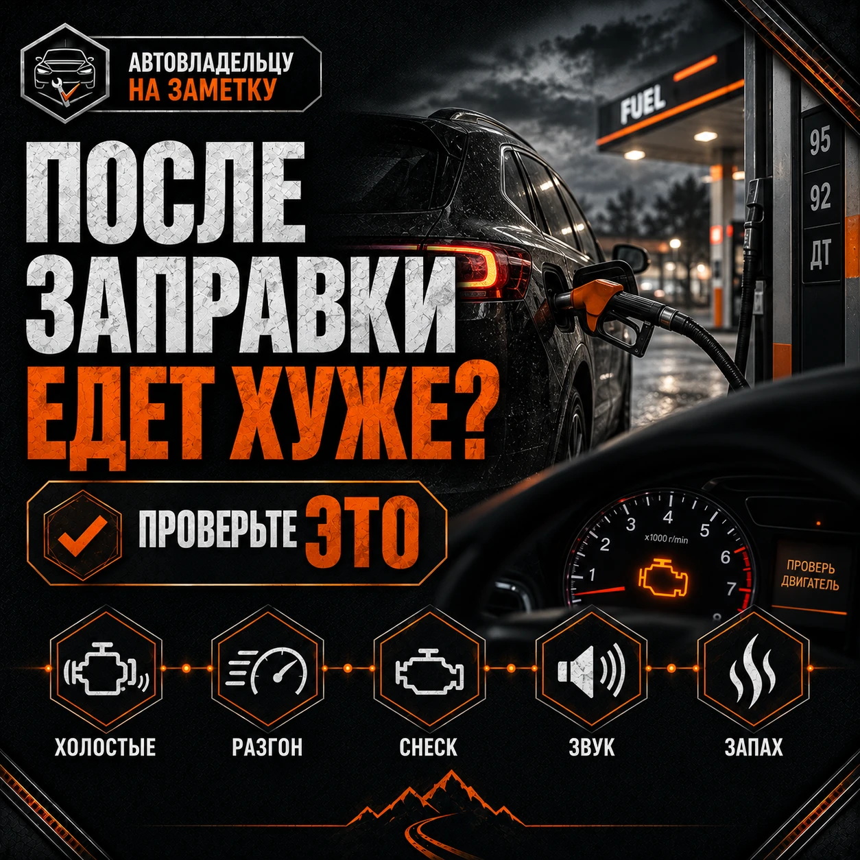 ⛽ Почему после заправки машина вдруг начала плохо ехать