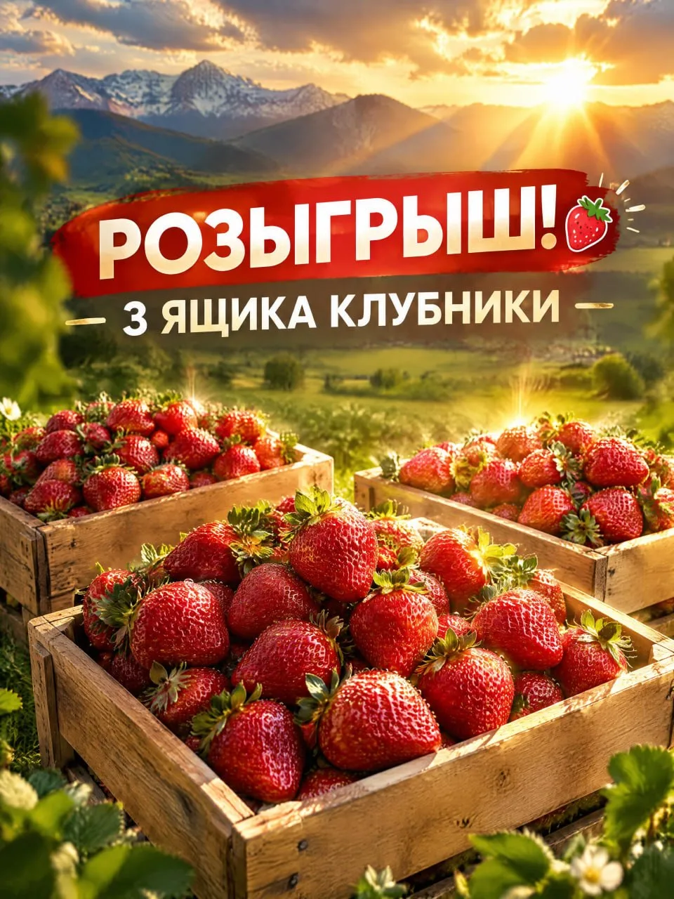 🍓 ДАРИМ 3 ЯЩИКА КЛУБНИКИ!