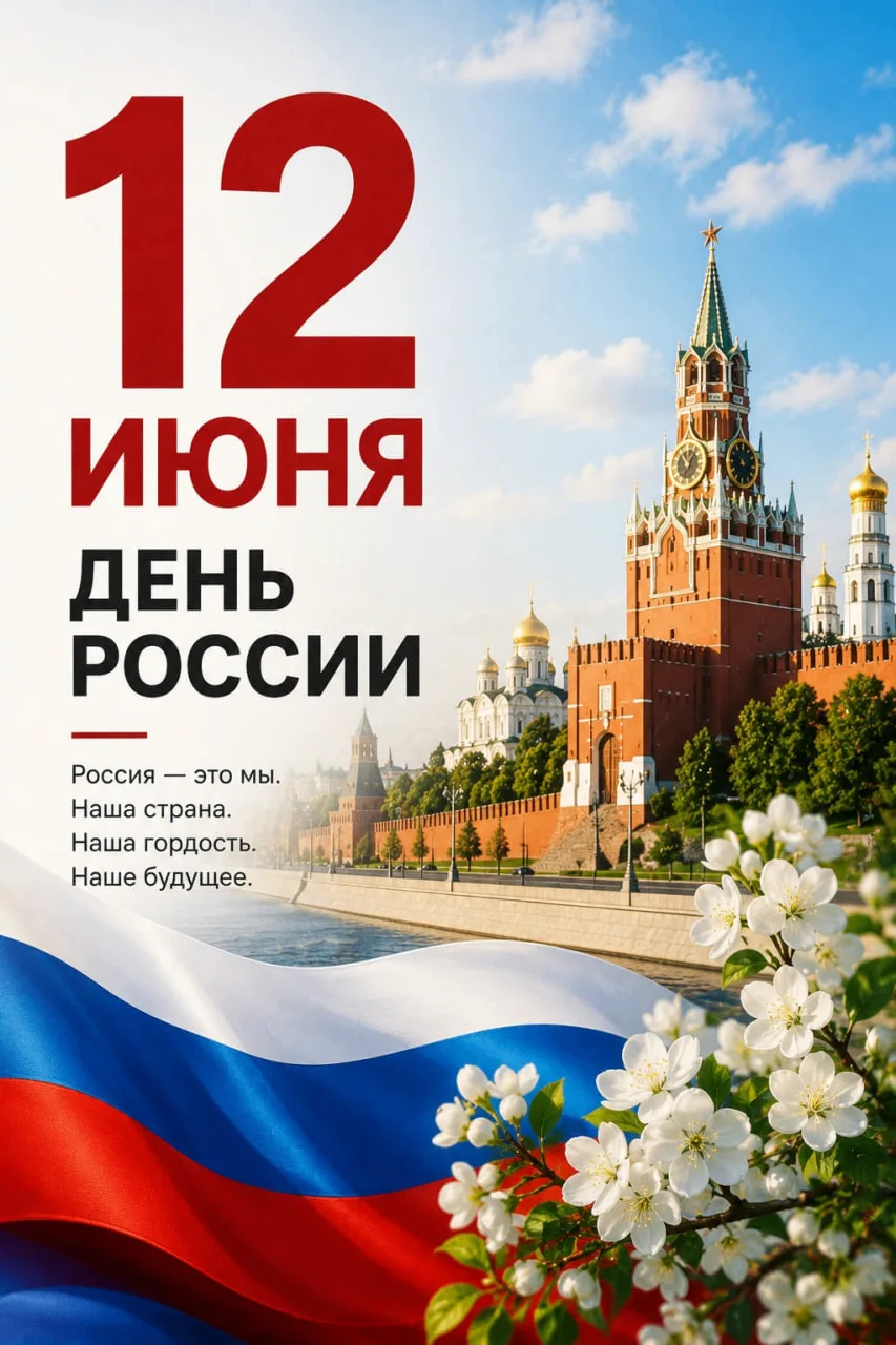 С Днём России!

12 июня — праздник, который объединяет всех, кто любит свою страну, гордится её исто