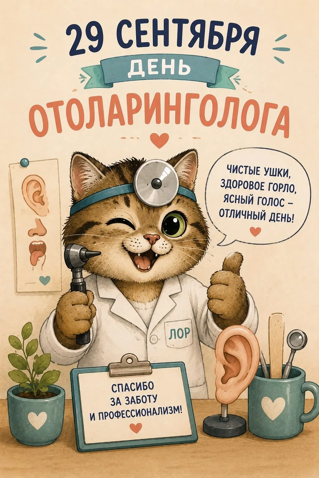 29 сентября - День Отоларинголога 👂 👃 👄
