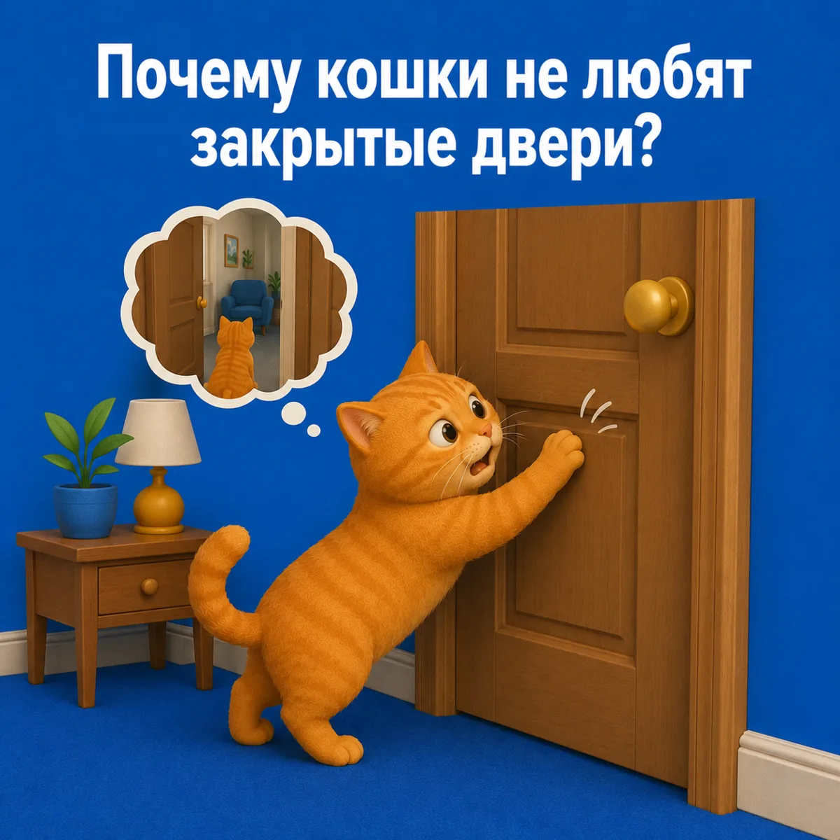 🐱 Почему кошки не любят закрытые двери?