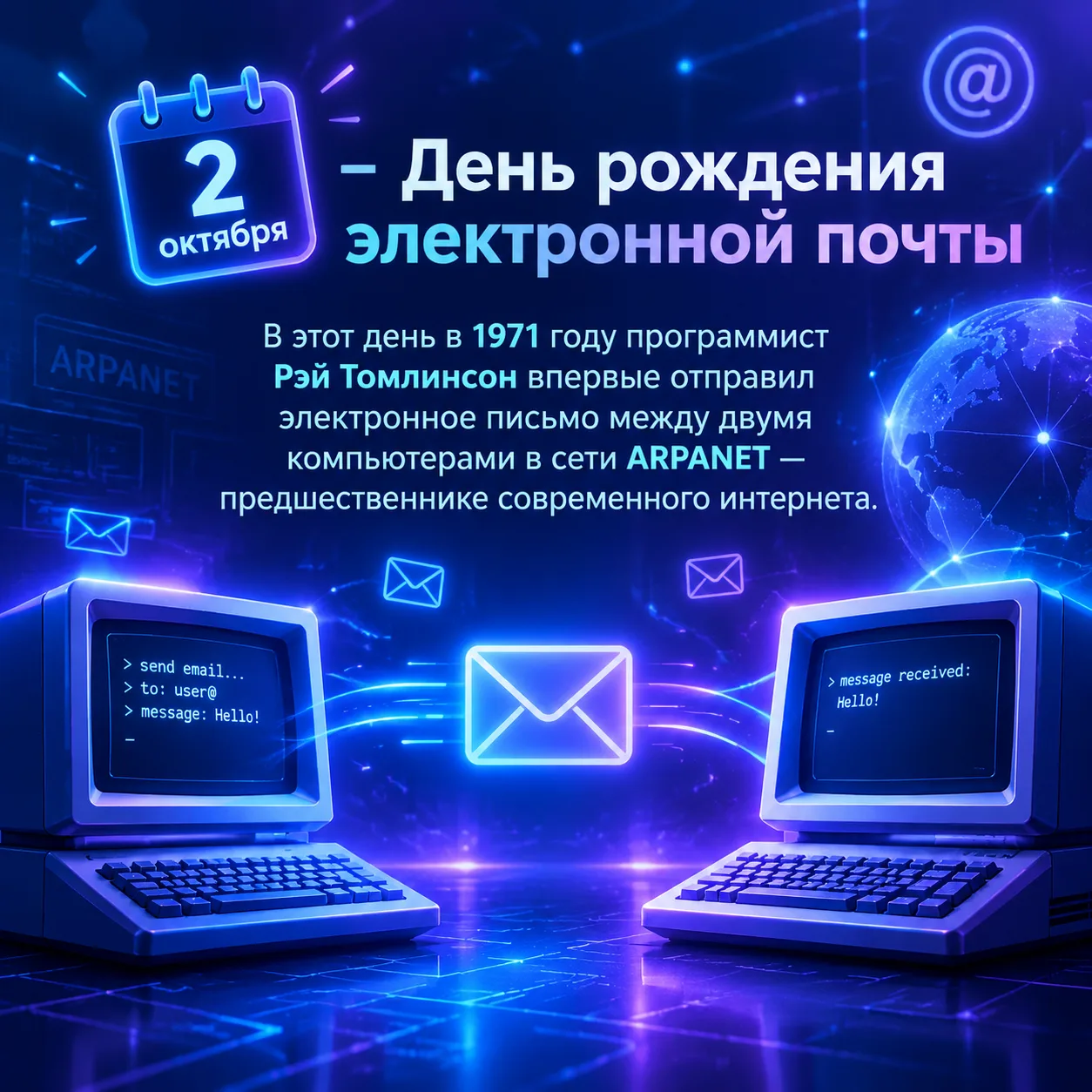 2 октября — День рождения электронной почты