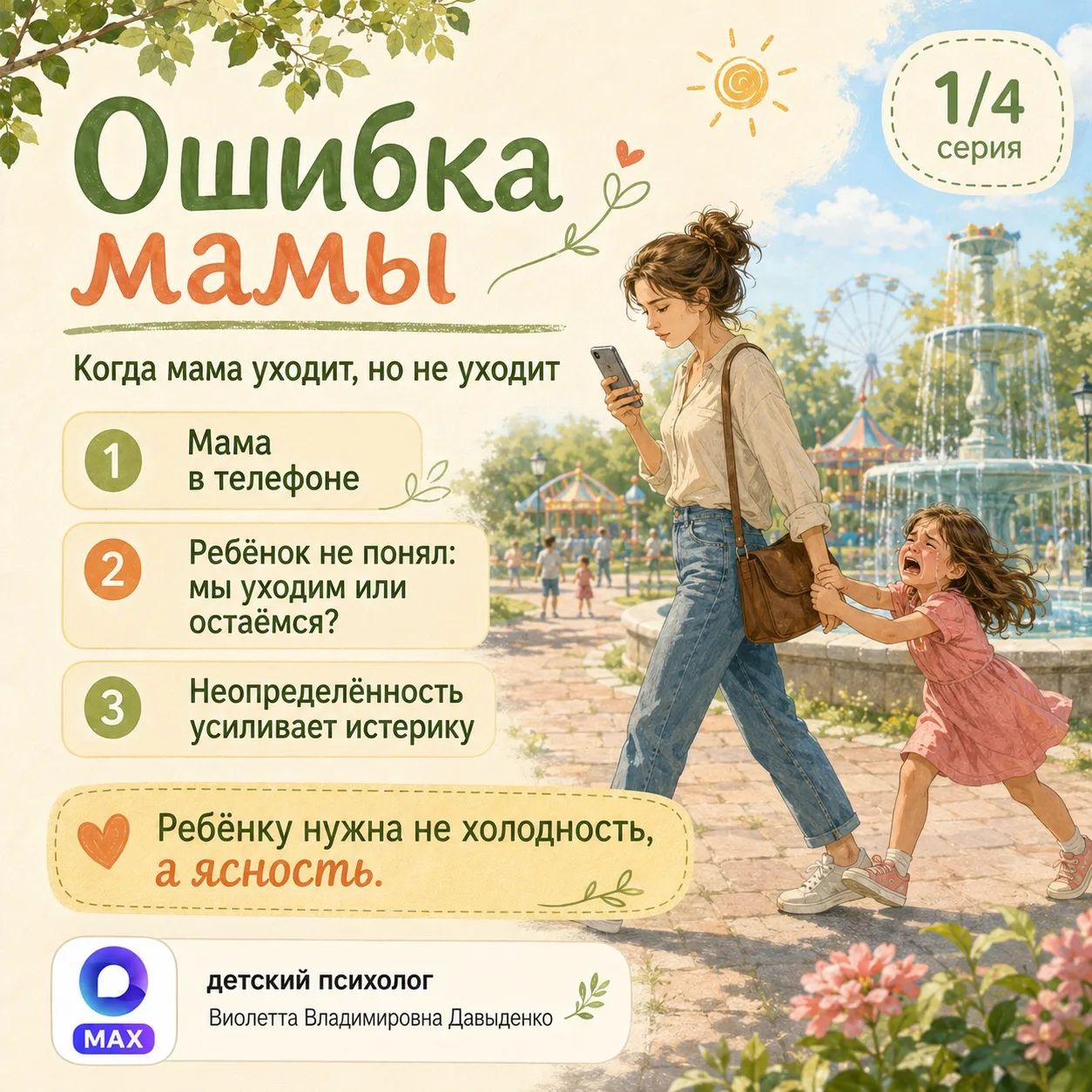 🌿 Когда мама уходит, но не уходит…