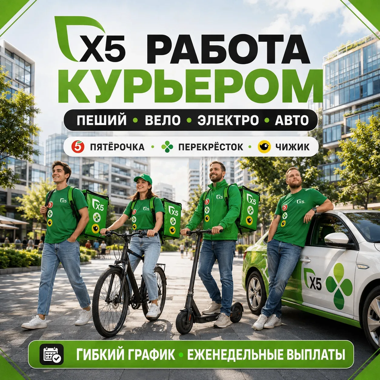 🟢 X5 | Работа курьером