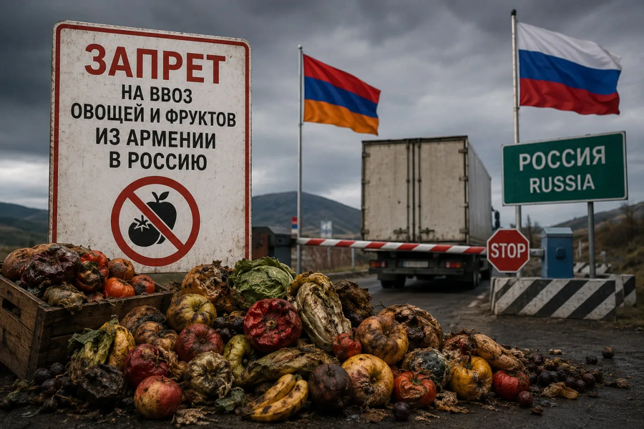 ❗️Россельхознадзор ограничил ввоз овощей и фруктов из Армении, дополнив ранее введённый запрет на по