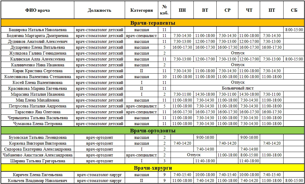 📍 График работы специалистов с 15.06.2026 — 20.06.2026

 ‼️Через группу запись не ведется!

📍Для з