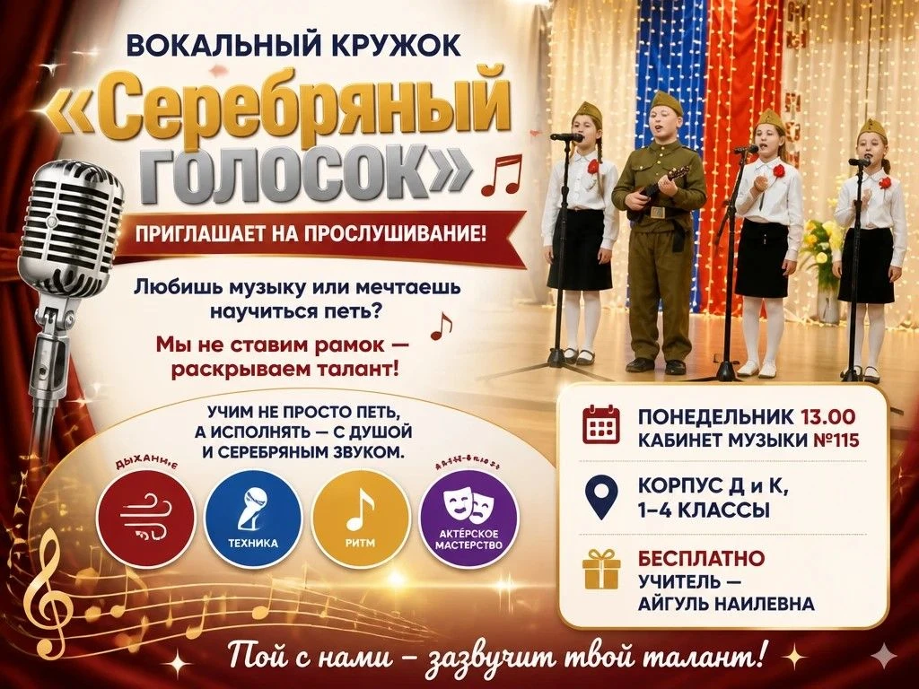 Вокальный кружок "Серебряный голосок"                                                  ...